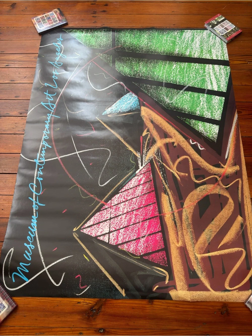 Vintage 1990 John Van Hamersveld x MOCA Los Angeles xl poster 36x48